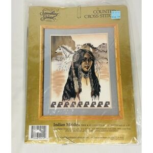 Candamar Designs Counted Cross Stitch Kit Indian Maiden 50414 14" x 18" NEW